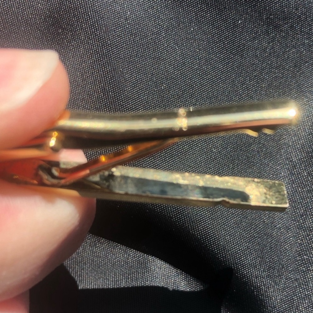 Vintage Yves Saint Laurent Two Tone Tie Clip - Picture 7 of 8